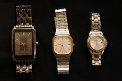 FOSSIL F2 ELGIN SWISS MOVT. JAPAN STAINLESS STEEL 2 TONE MENS LADIES WATCH LOT