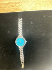 Vtg Rare Women’s Watch Ecclissi Turquoise Round Blue Face Working