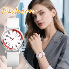 Men Women Easy Reader 24H/12H Dial Silicone Band Pulse Calculation Medical Watch