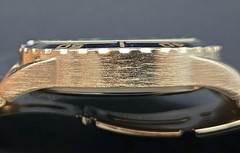 VTG Accutime 47mm All SS Gold Tone Japan Quartz Watch Rotating Bezel New Battery