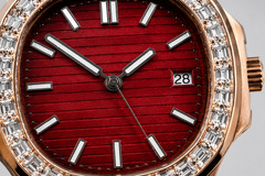 Custom Built – Ruby Red Dial Rose Gold Automatic Luxury Sport Watch
