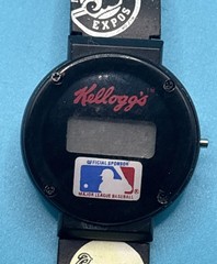 MLB Advertising Kelloggs Premium Wristwatch Major League Baseball &Instructions