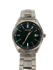 SEIKO Solar Watch Analog Stainless Black Silver SS 7B72 0AC0