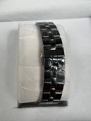 EON Luxury Black Ceramic Goth Ruby Mother Of Pearl Wristwatch Swiss Move Noir