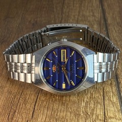 Orient Crystal 3 Stars Blue Wave Vintage automatic 21 jewels Japan mens watch