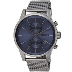 HUGO BOSS 1513677 Men’s Chronograph Watch Blue Dial Gray Mesh Bracelet