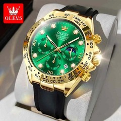 Waterproof Watch OLEVS Men’s Quartz Luxury Luminous Business Date Men Strap