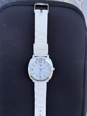 American Eagle Outfitters White Quartz Watch, Silver Tone, Very Good Condition