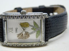 DMQ DQ/1137 Crystal Inlay Silver Tone Quartz Analog Ladies Watch