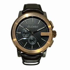 Gucci G Chrono YA101202 Stainless Steel / Leather 44mm Black Dial Quartz #WPW227