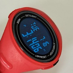 Adidas ADP6128 Adizero Digital Sports Watch Chronograph Red Orange 50mm Case