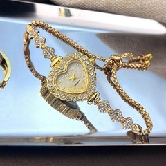 New Bracelet Wrist Watch for woman silver gold bangle band crystal lady Fashion