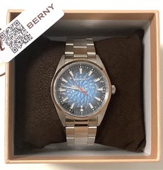 MEN’S BERNY 38mm QUARTZ WATCH * SAPPHIRE GLASS * DAZZLING BLUE DIAL * USA SELLER