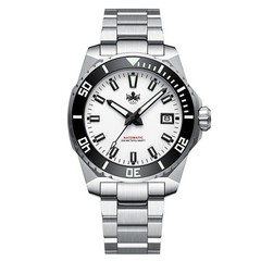 Phoibos LEVIATHAN 200M Steel Automatic White Ceramic Diver Men’s Watch