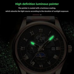 2026 New Luxury Men’s Sport Watch Fashion Top Waterproof Luminous Leather