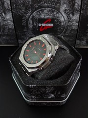 Casio GA-2100 G-Shock Watch – Sandblasted Metal Case Mod – Black Dial