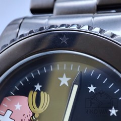 ONE PIECE Wristwatch Tony Tony Chopper Black 40mm EVANCE byM Japan [Excellent]