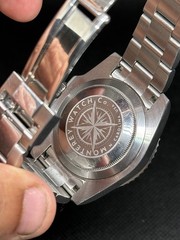 Monterey Watch Co Blacktip GMT Automatic 100m Black Dial Blue/Black Bezel Box