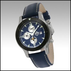 S.U.G. PHENOM MEN’S 21J AUTOMATIC WATCH NEW BLUE DIAL SUG BLUE LEATHER STRAP