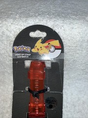 Nintendo Pokemon Pokeball LCD 2016 Watch Clear Digital Red Light-Up Strap Rare