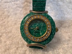 Vintage Edison quartz watch Green Speckled Woman’s