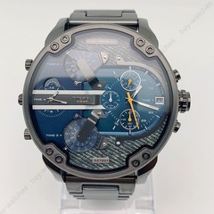 New Diesel DZ7331 Mr. Daddy Gunmetal Stainless Steel Blue Dial Men’s Watch