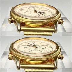 Seiko 7A28-6010 Quartz 37mm White Dial Gold Mens Watch