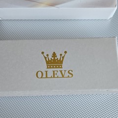 OLEVS Chronograph Men’s Quartz Watch Silver/Black Dial Tachymeter 30m Box