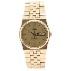 Vintage 34mm 1977 Omega 198.0118 Constellation Chronometer Quartz Swiss 10k GF