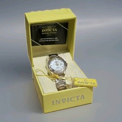 Invicta Women’s Gold Pro Diver Watch No. 31700 Flame Fusion Crystal Tritnite NEW
