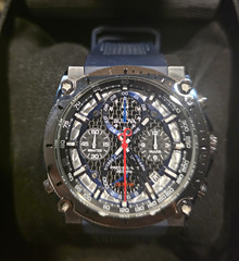 Bulova Precisionist Quartz Chronograph 300m 46mm Blue/Black Dial Date Box
