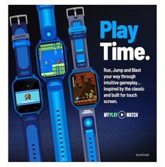 Mega Man Digital Gaming Watch Classic & Arcade Modes Extra Band Included