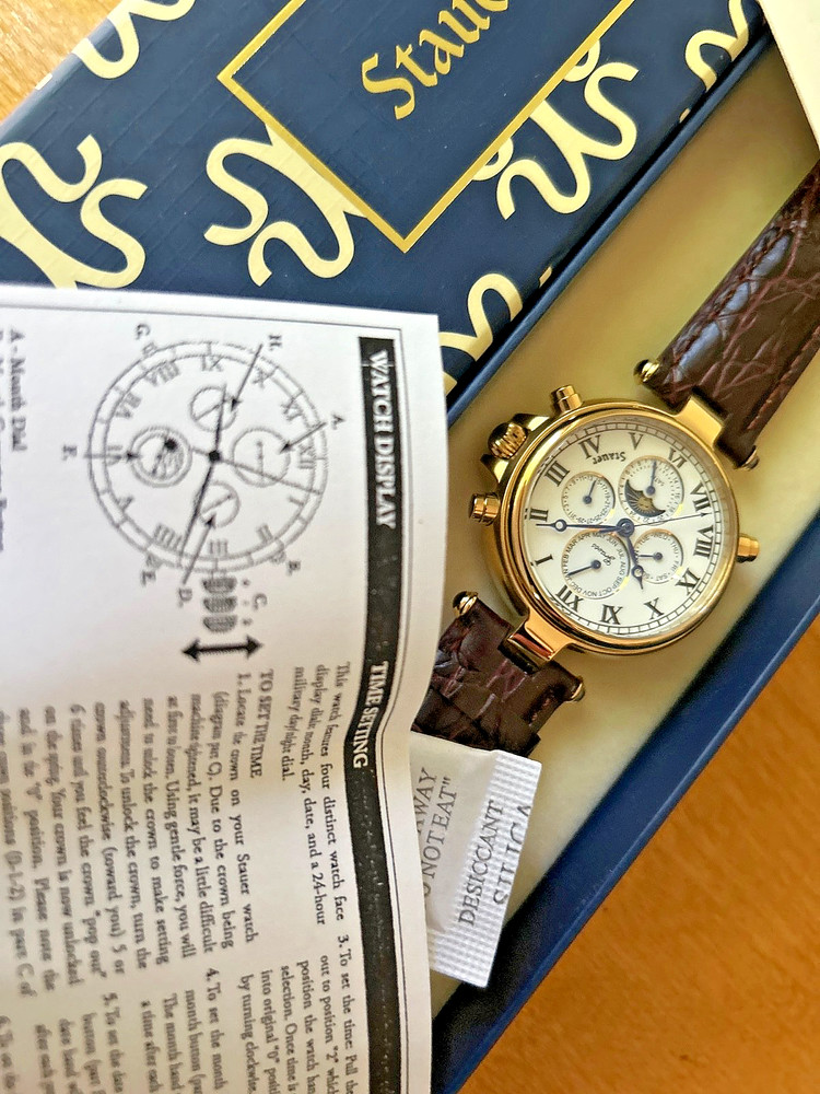 Stauer Graves 33 Automatic Wrist Watch for Men Brown & Black Leather New in Box!