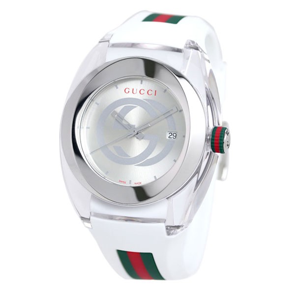 Unused GUCCI SYNC YA137102A Silver Dial Quartz Stainless Unisex Watch in Box