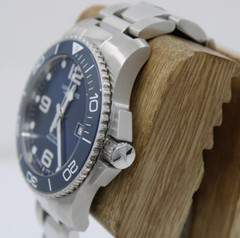 Longines HydroConquest 43mm Blue Date Dial Stainless Watch W/ Box L3.782.4.96.6