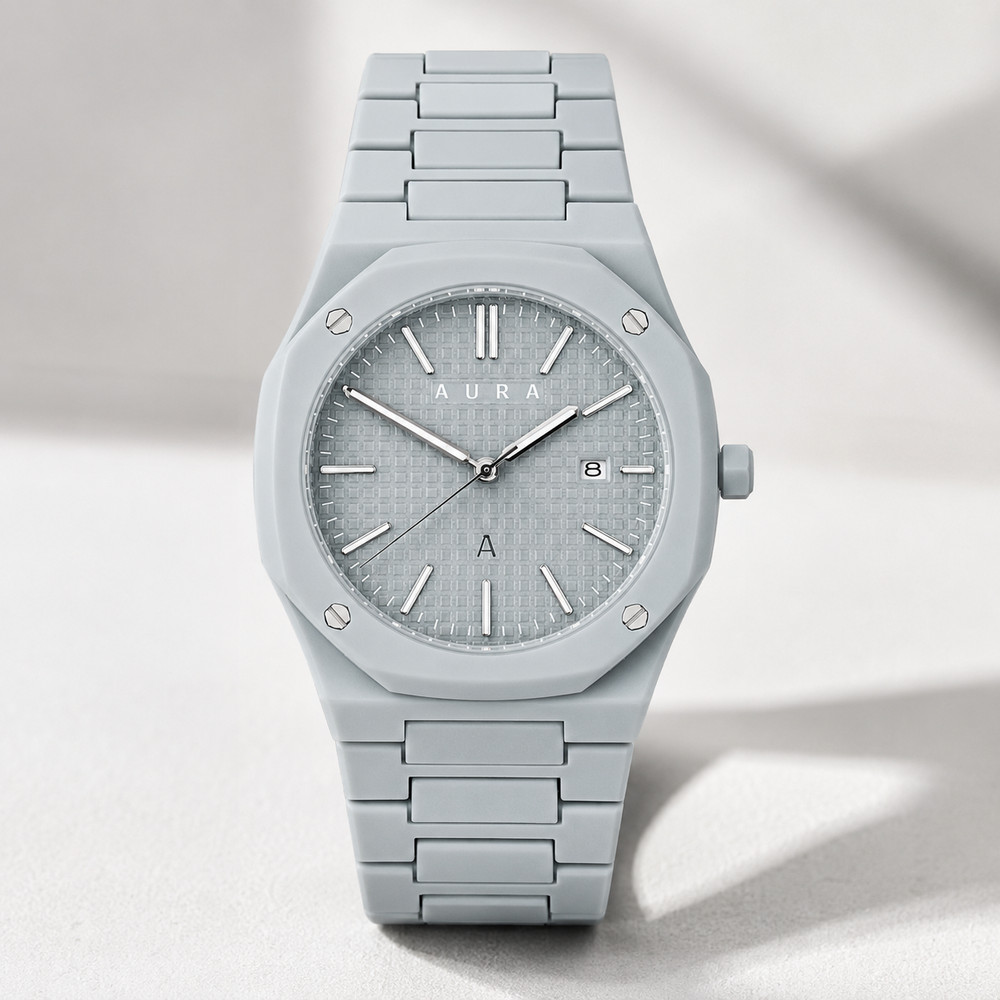 AURA – Octagonal Watch – 50M Water Resistance – Luminous – Mint (Discontinued)