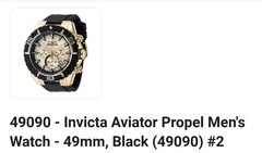 Invicta Aviator Propel Men’s Chronograph Quartz Analog 49mm Black/Gold