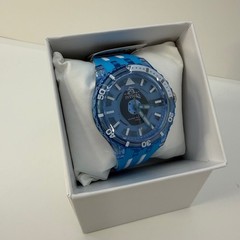 Invicta Subaqua Watch Blue Translucent Case Silicone Strap 100M Water Resist