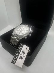 Luxury Classic Men’s Quartz Watch Business 3ATM Paulareis Silver Stopwatch New