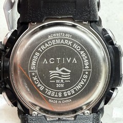 Activa X Invicta ACW8072-001 Men’s 49mm Black Dual Time Digital Watch Brand New