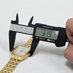 Relic Folio Watch Men Wrist Watch Date Gold Tone Quartz New Battery