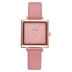 Simple Minimalist Wrist Watch for Woman Lady Girl Fashion Pu Leather Band Quartz