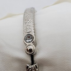 22MM Women’s Bracelet Watch White Dial Gray Bracelet Band 7.75″ New Battery