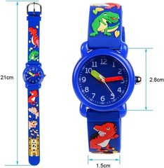 Kids Analog Watch with 3D Dinosaur Design – Soft Silicone & Waterproof
