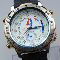 Near MINT CITIZEN America’s Cup Yacht Timer 6840-G80621 Quartz Men’s Watch 1997