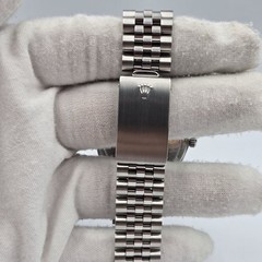 Rolex Datejust 36mm Oyster Perpetual 18k White Gold Steel Silver Dial 16014