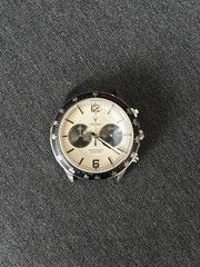 Vincero Chronograph Men’s Quartz Watch Tachymeter Black Bezel Silver Dial PANDA