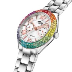 Lotus Bliss 189071 Womens Rainbow Crystal White Analog Dial Chrono Wristwatch