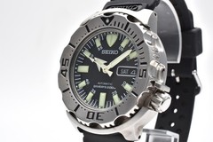 New Belt! [N MINT] SEIKO 7S26-0350 SKX779 Black Monster Diver Men’s Watch JAPAN
