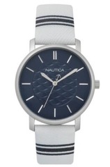 Nautica white & blue stripe strap Blue Dial Women’s Watch Coral Gables NAPCGS002